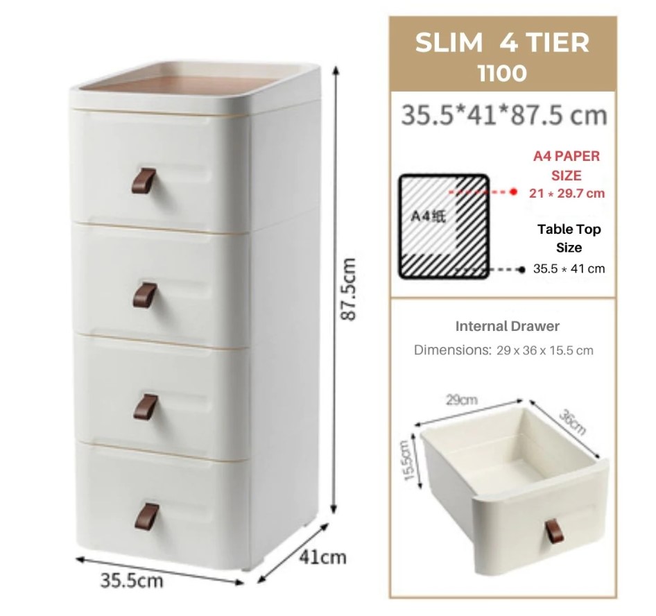 Multipurpose Bedside Organiser Drawer Wide